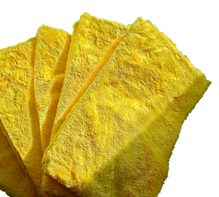 Yellow 500GSM Edgeless Microfibre Towel