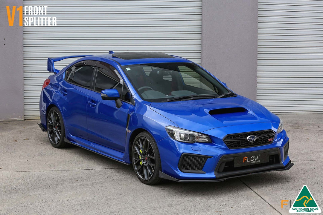 Flow Designs Front Lip Splitter For 2015-2021 VA WRX/STI