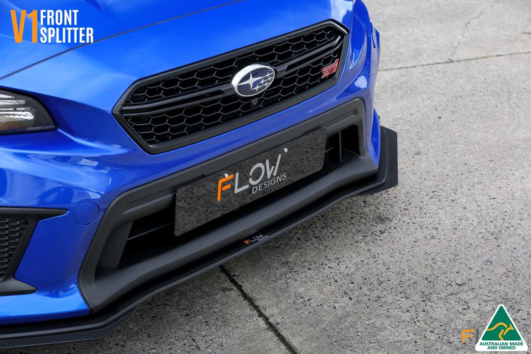 Flow Designs Front Lip Splitter For 2015-2021 VA WRX/STI