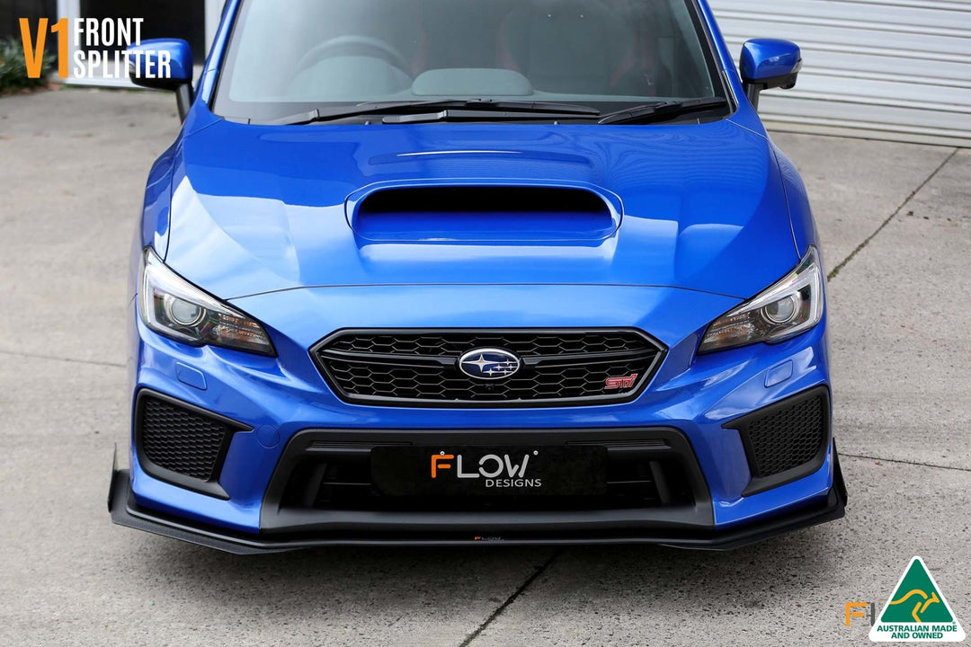 Flow Designs Front Lip Splitter For 2015-2021 VA WRX/STI